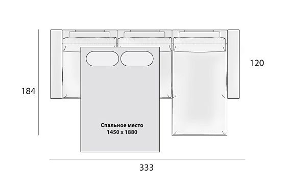 "Лофт" диван с оттоманкой  5